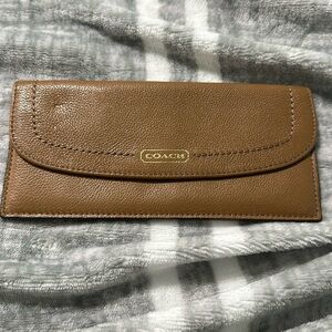 Brown coach envelope wallet